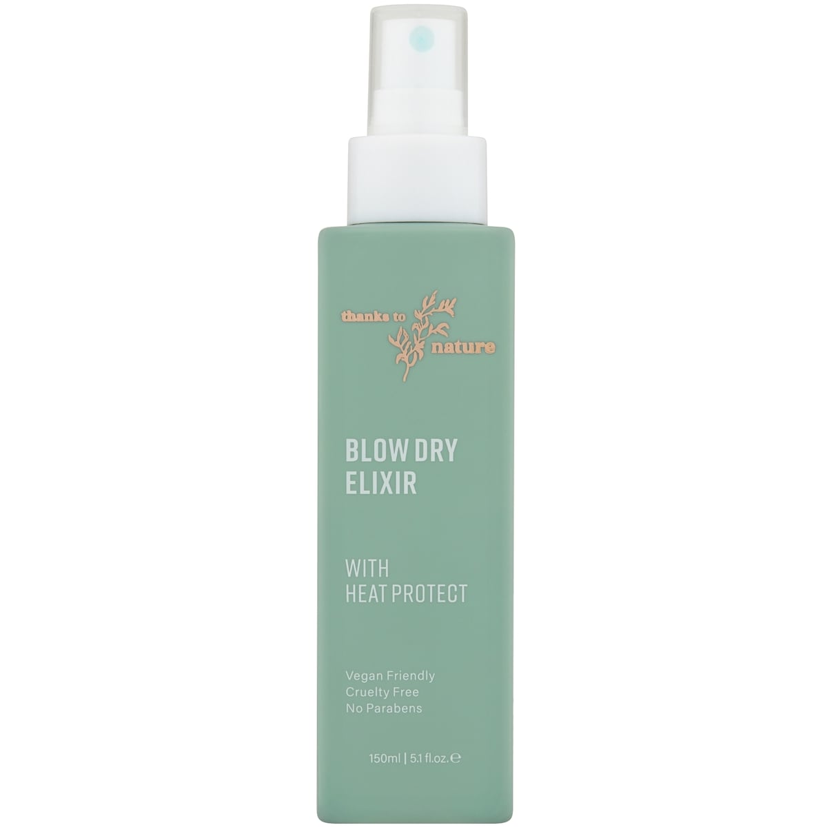 Thanks To Nature Blow Dry Elixir Spray With Heat Protect 150ml