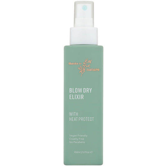 Thanks To Nature Blow Dry Elixir Spray With Heat Protect 150ml