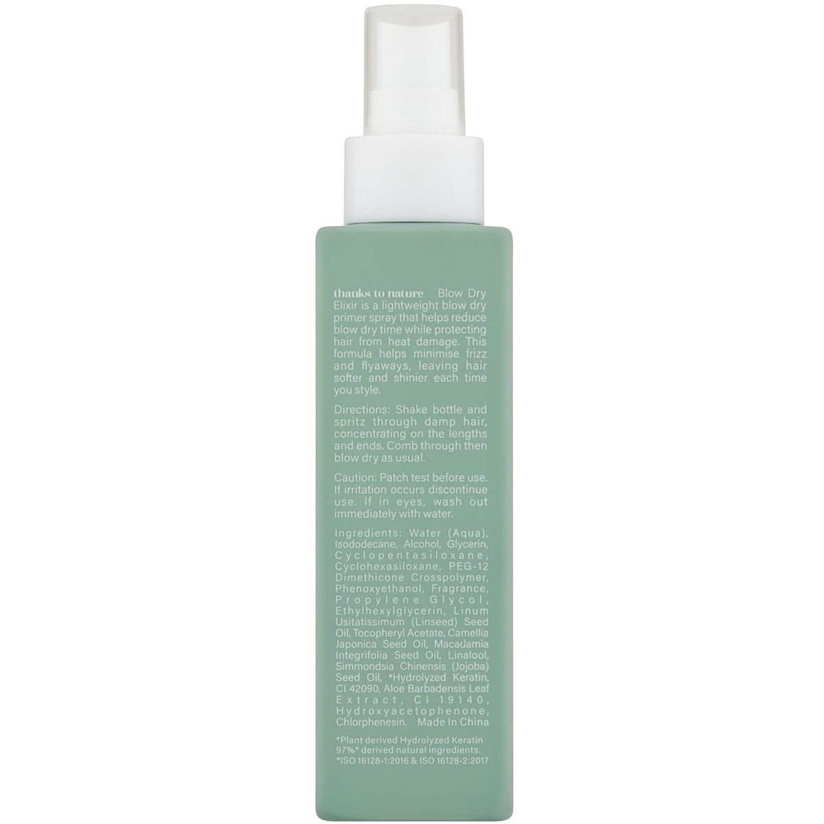 Thanks To Nature Blow Dry Elixir Spray With Heat Protect 150ml