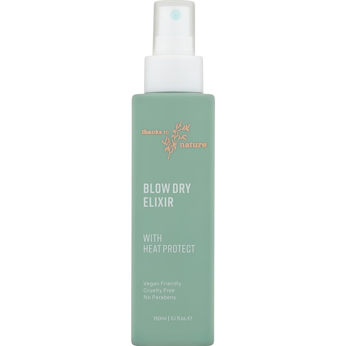 Thanks To Nature Blow Dry Elixir With Heat Protect 150ml