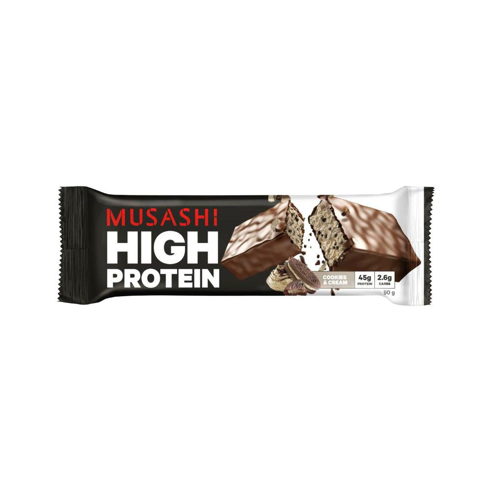 Musashi High Protein P45 Bar Cookies And Cream - 90g