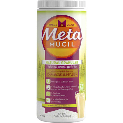 Metamucil Daily Fibre Supplement Natural Granular Coarse 72 Doses 504g