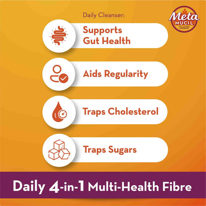 Metamucil Daily Fibre Supplement Natural Granular Coarse 72 Doses 504g