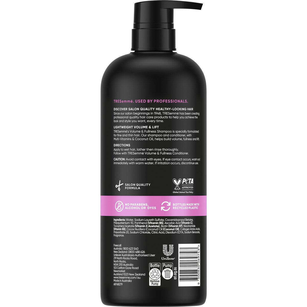 Tresemme Volume & Fullness Shampoo Multi-vitamins & Coconut Oil 940ml