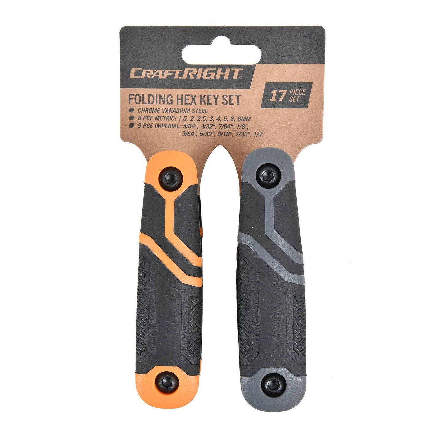 Craftright Hex Key Set - 17 Piece - Metric & Imperial