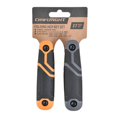 Craftright Hex Key Set - 17 Piece - Metric & Imperial