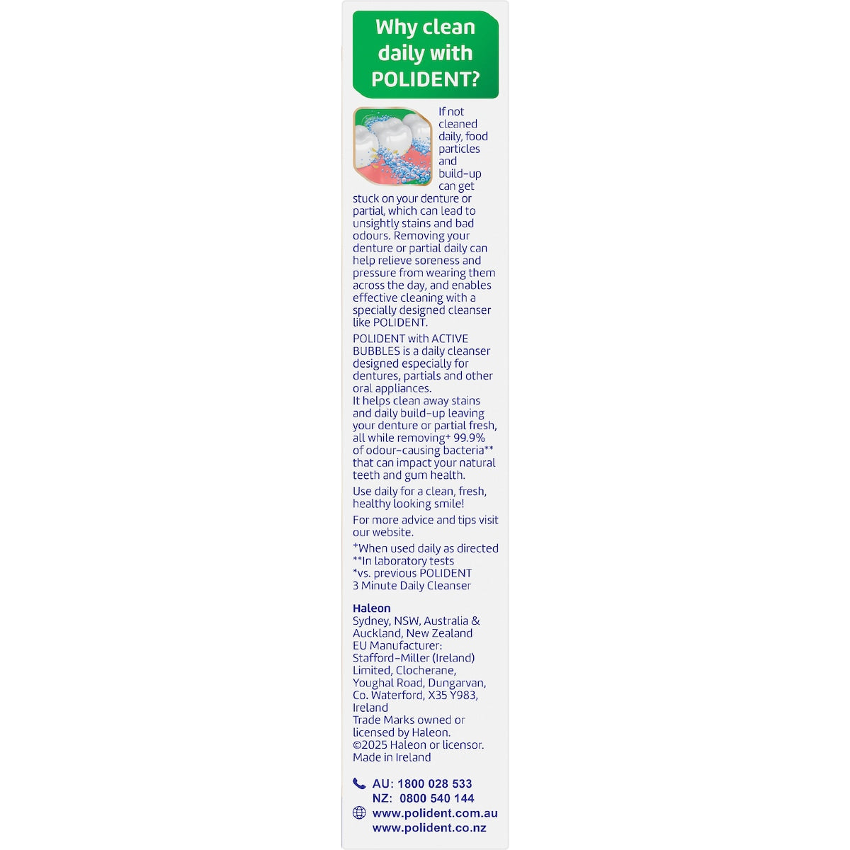 Polident 3 Minute Daily Cleanser For Dentures & Partials 36 Pack