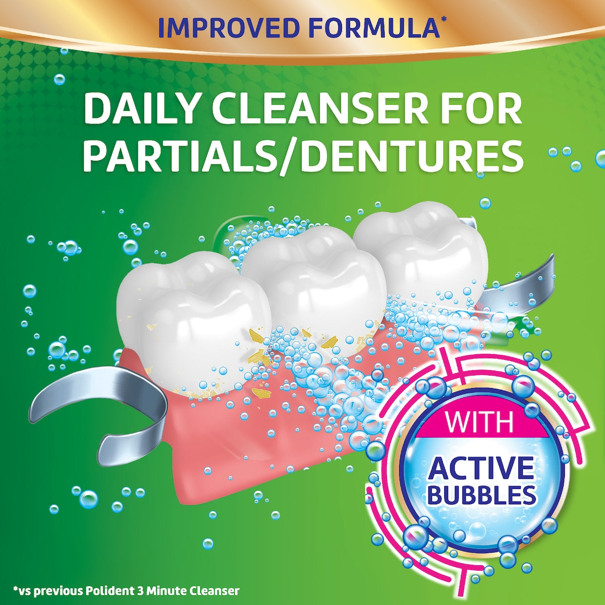Polident 3 Minute Daily Cleanser For Dentures & Partials 36 Pack
