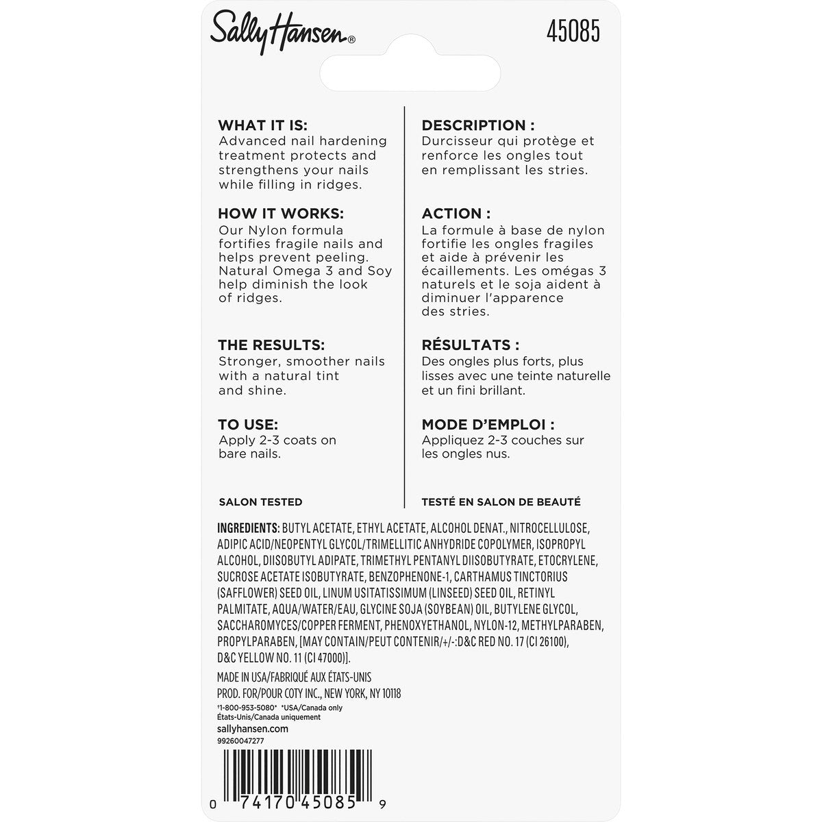 Sally Hansen Nail Hard As Nails Nylon Natural Nail Polish 13.3mL