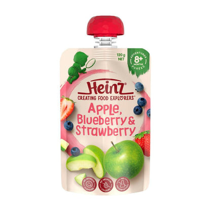 Heinz Apple Blueberry & Strawberry Baby Food 8+ Months - 120g