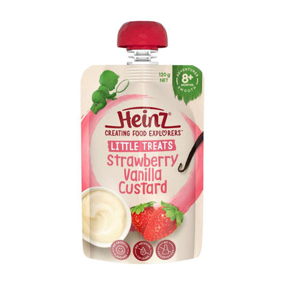 Heinz Strawberry Vanilla Custard Pouch 8+ Months - 120g