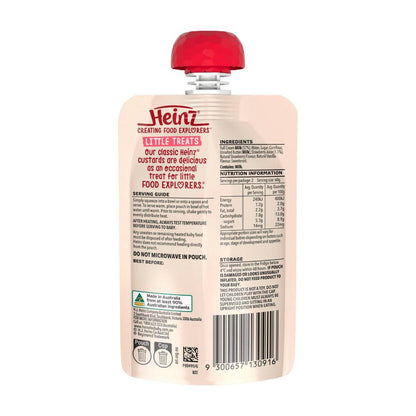 Heinz Strawberry Vanilla Custard Pouch 8+ Months - 120g