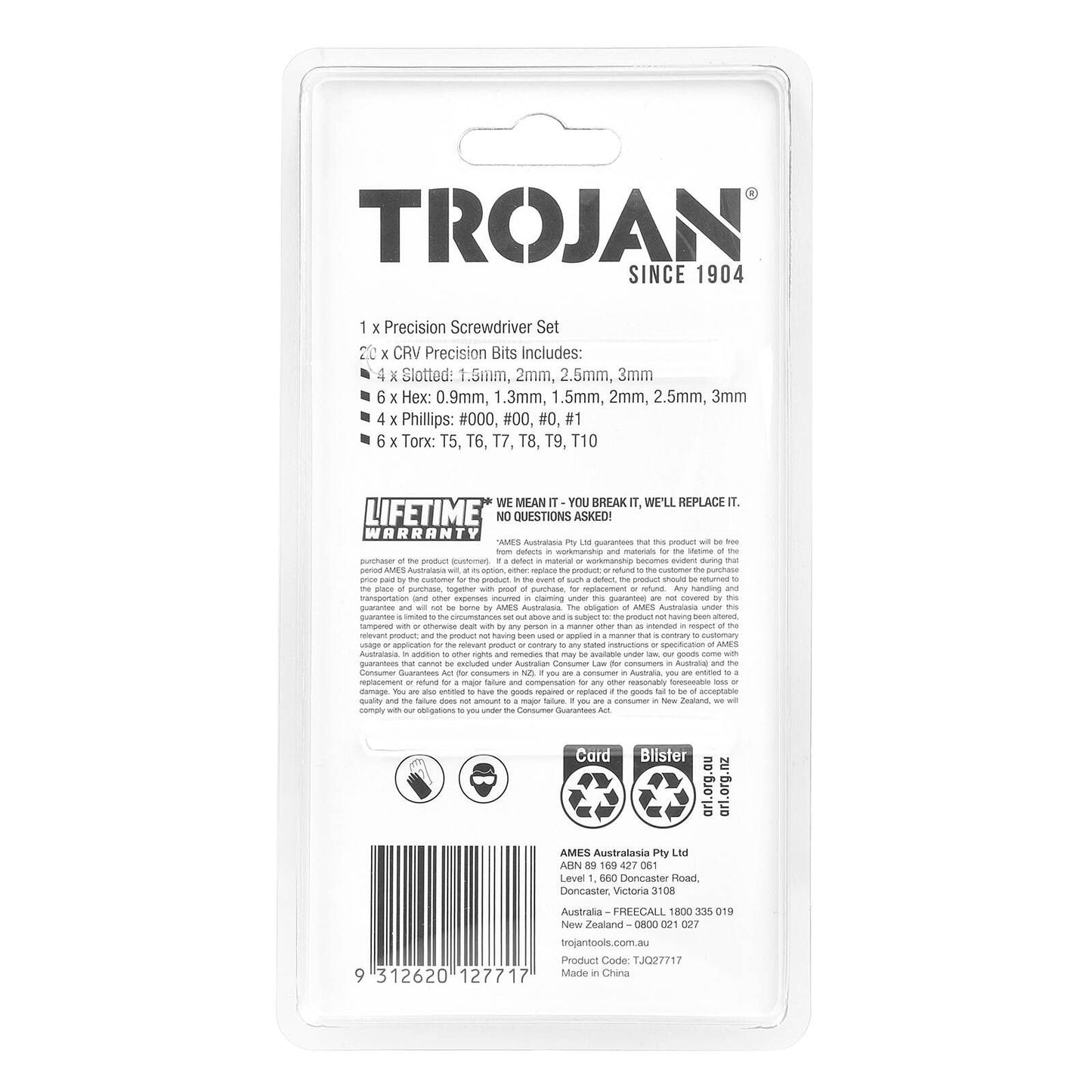 Trojan Precision Screwdriver Set - 20 Piece