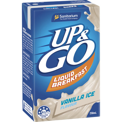 Up&go Liquid Breakfast Vanilla Ice 250ml X 6 Pack