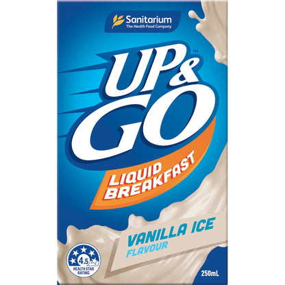 Up&go Liquid Breakfast Vanilla Ice 250ml X 6 Pack
