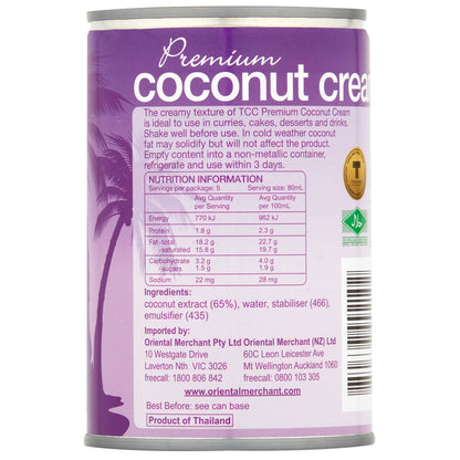 TCC Premium Coconut Cream - 400mL