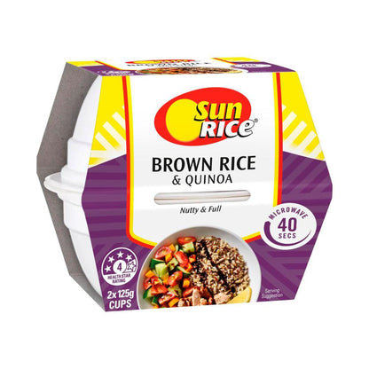 Sunrice Microwave Brown Rice & Quinoa Rice Cup 2x125g