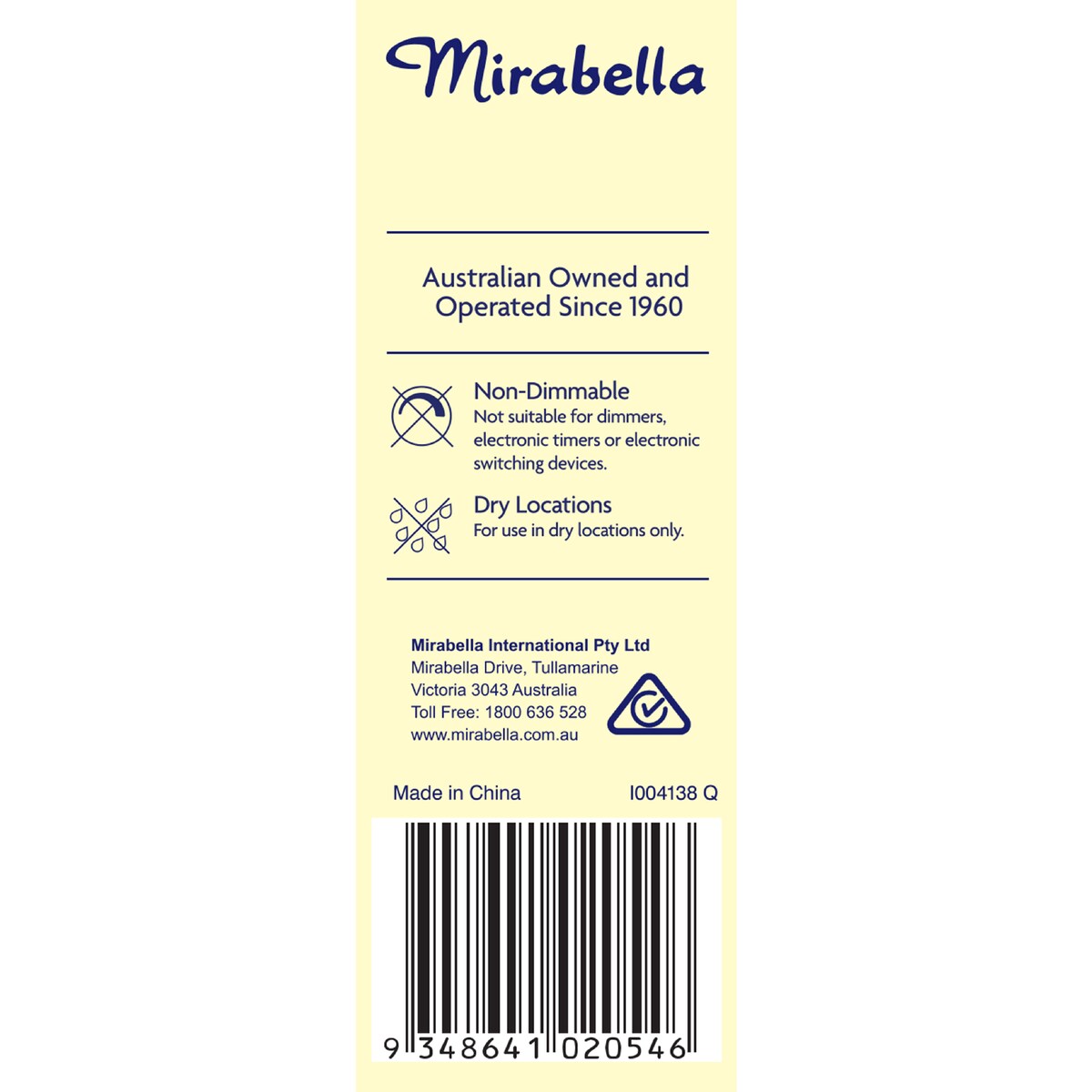 Mirabella Led Candle Filament Sbc 4.0w 500lm Warm White Each