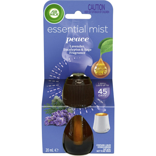 Air Wick Essential Mist Peace Lavender & Eucalyptus Diffuser Refill 20mL