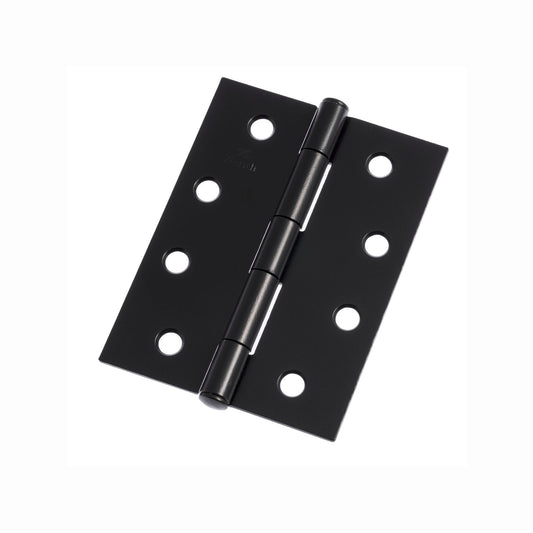 Lane 100mm Black Matte Fixed Pin Butt Hinge - 2 Pack