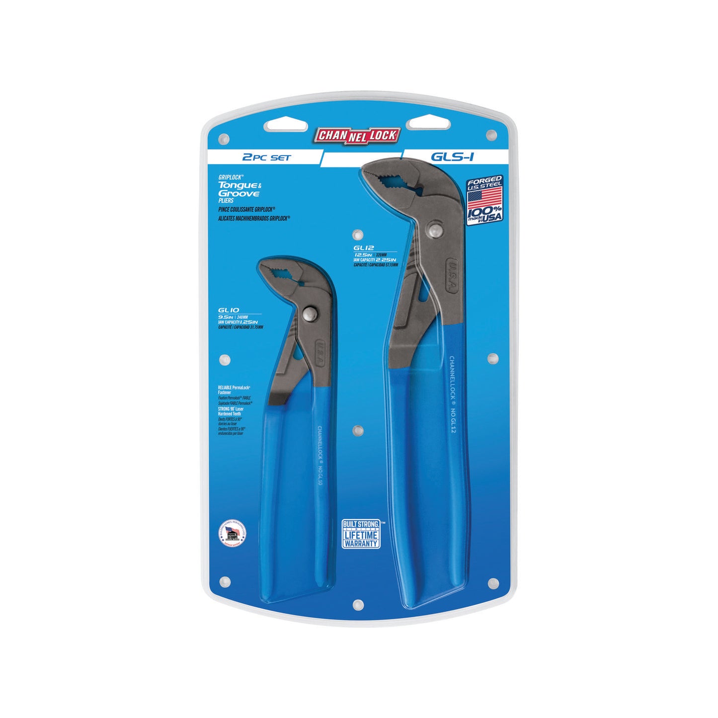 Channellock Griplock Pliers - GL10 GL-12 - 2 Pack