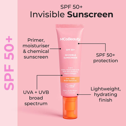 Mcobeauty Invisible Facial Sunscreen Spf50+ 75ml