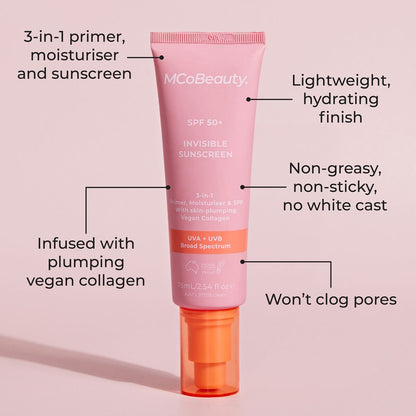 Mcobeauty Invisible Facial Sunscreen Spf50+ 75ml