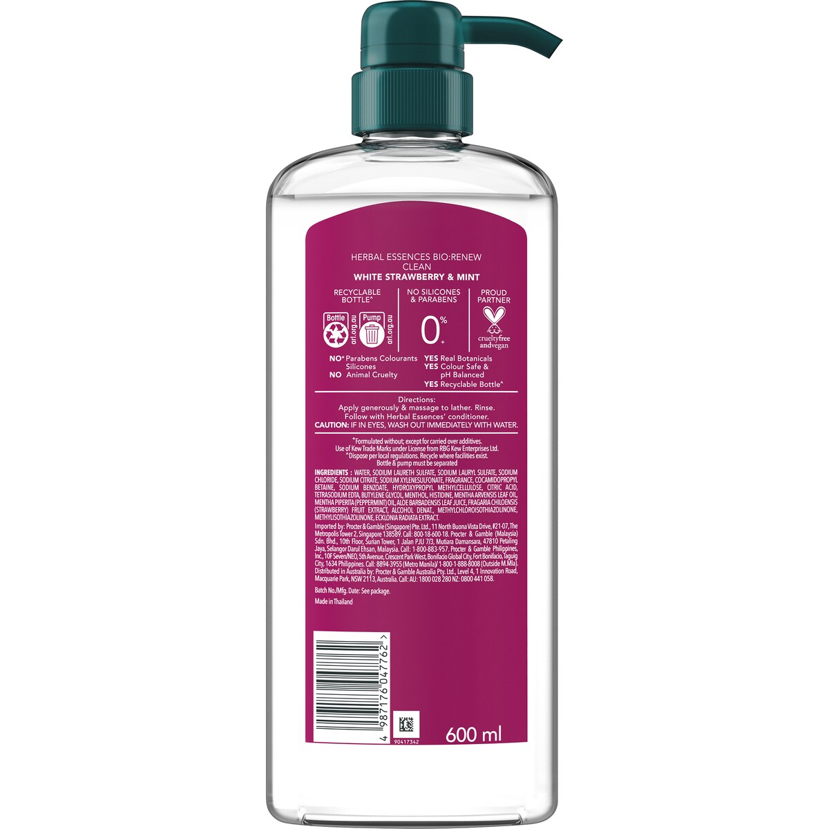Herbal Essences Bio Renew Shampoo Strawberry Mint 600mL