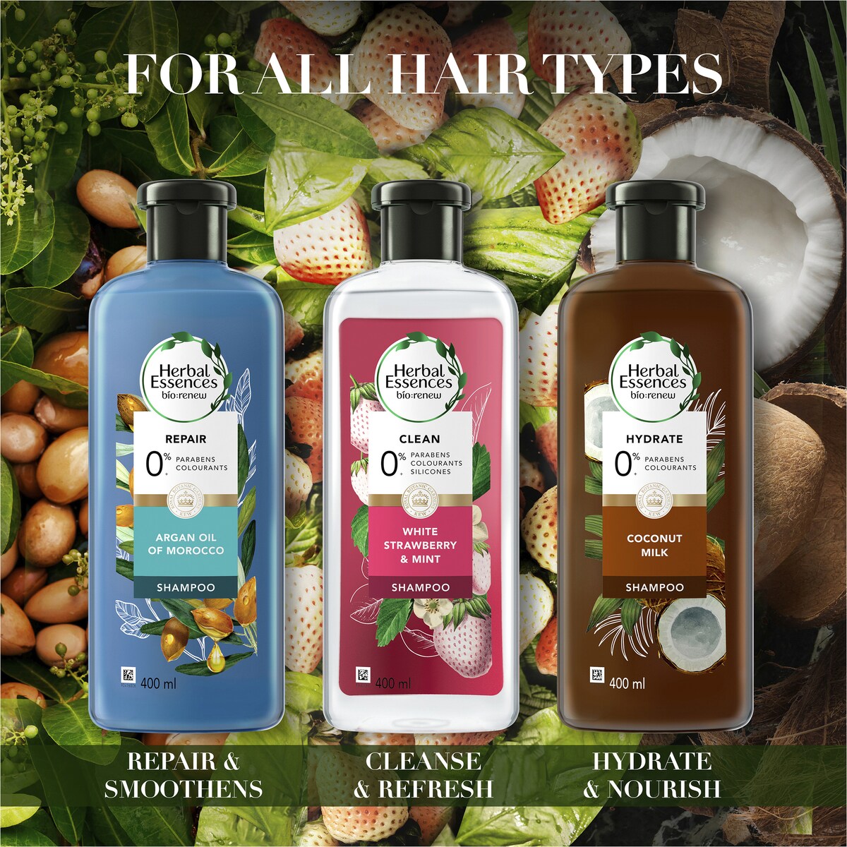 Herbal Essences Bio Renew Shampoo Strawberry Mint 600mL