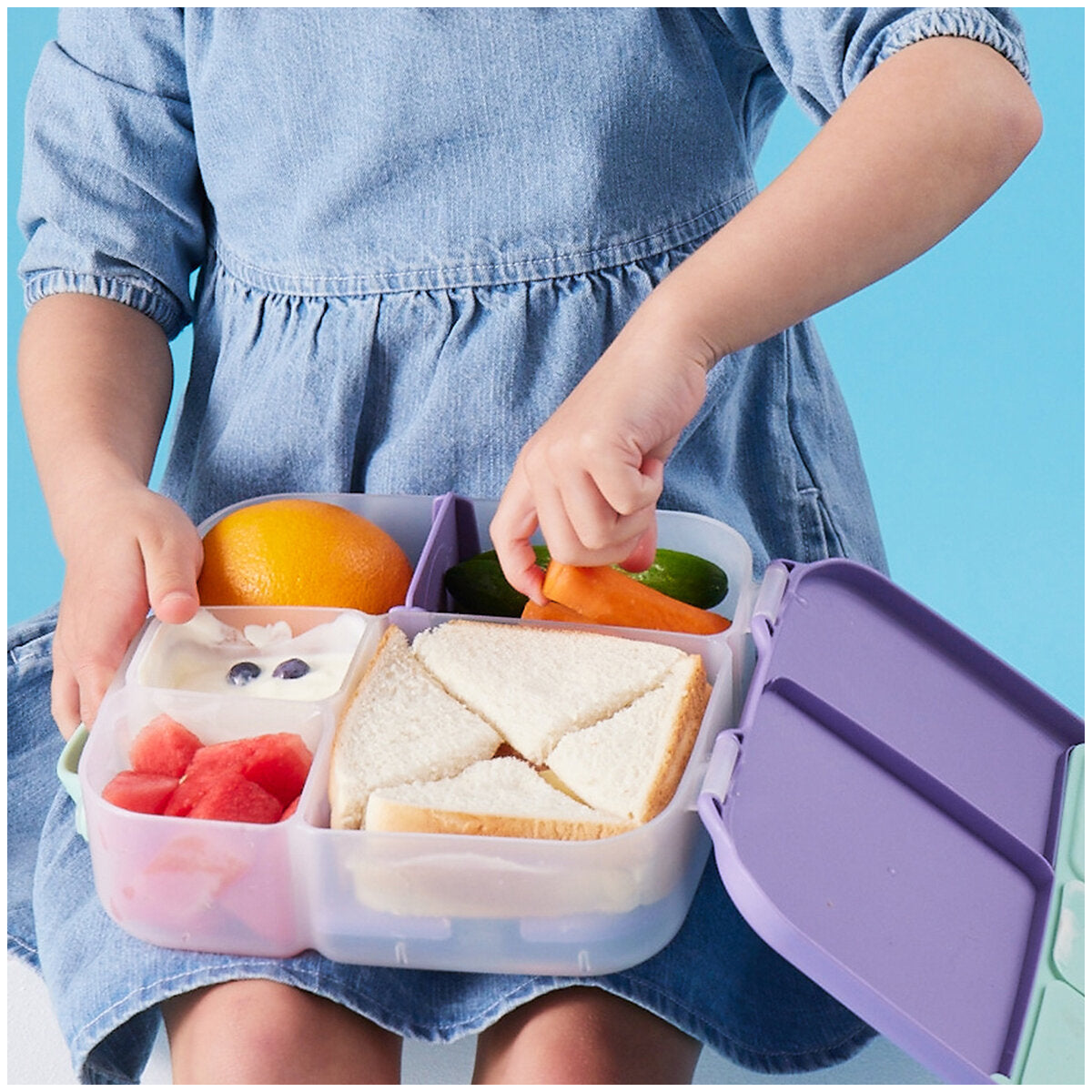 b.box Kids Bento Lunch Box 2 Pack Strawberry Shake And Lilac Pop