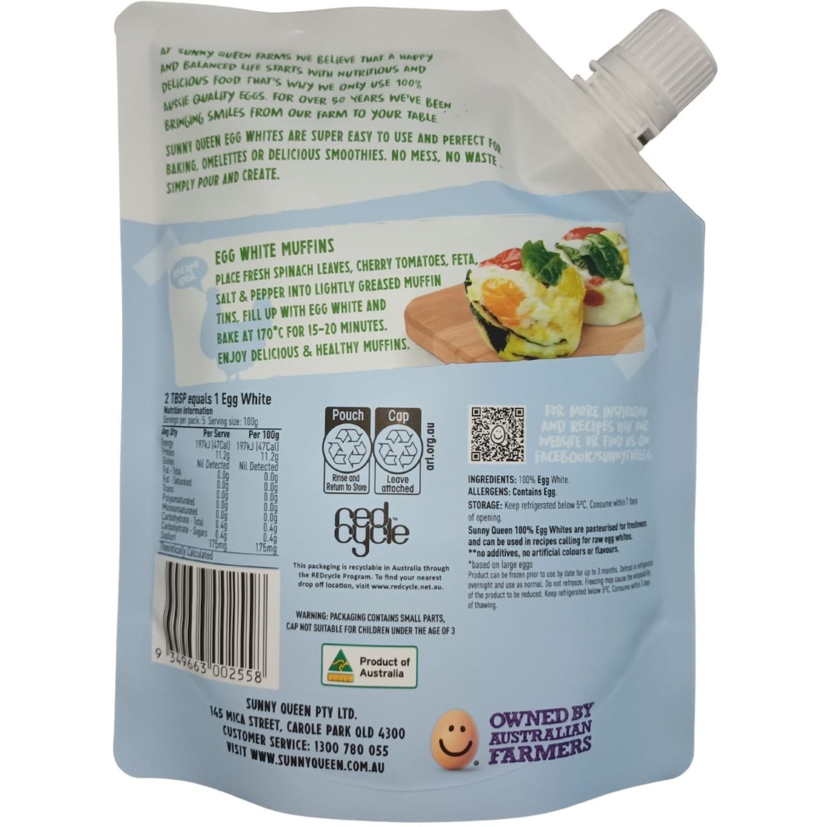 Sunny Queen 100% Egg Whites 500g