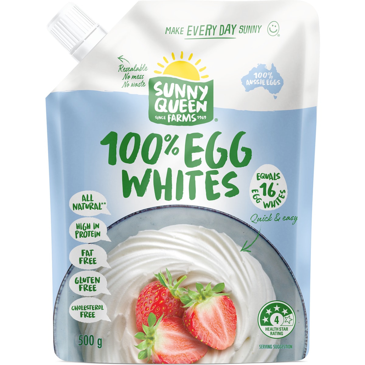 Sunny Queen 100% Egg Whites 500g