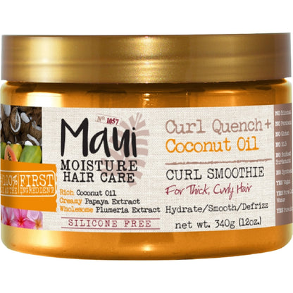 Maui Moisture Coconut Oil Curl Smoothie Hair Mask For Curly Hair 340g