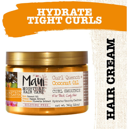 Maui Moisture Coconut Oil Curl Smoothie Hair Mask For Curly Hair 340g