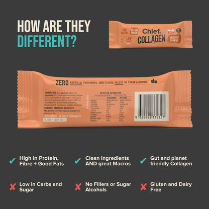 Chief Nutrition Chief Collagen Bar Hazelnut Brownie 45g