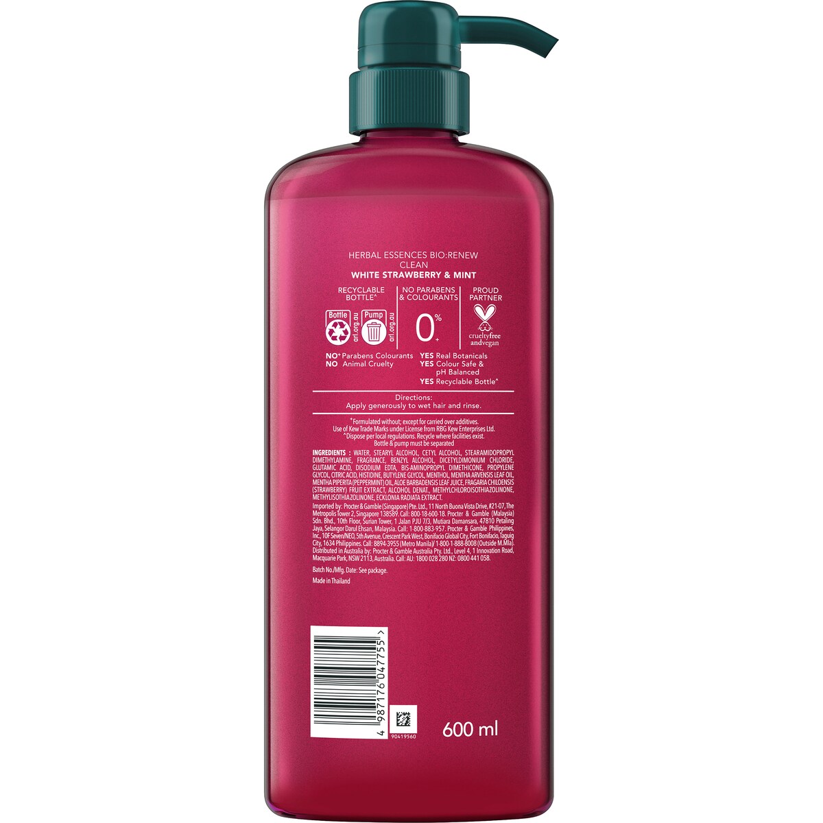 Herbal Essences Bio Renew Conditioner Strawberry Mint 600mL