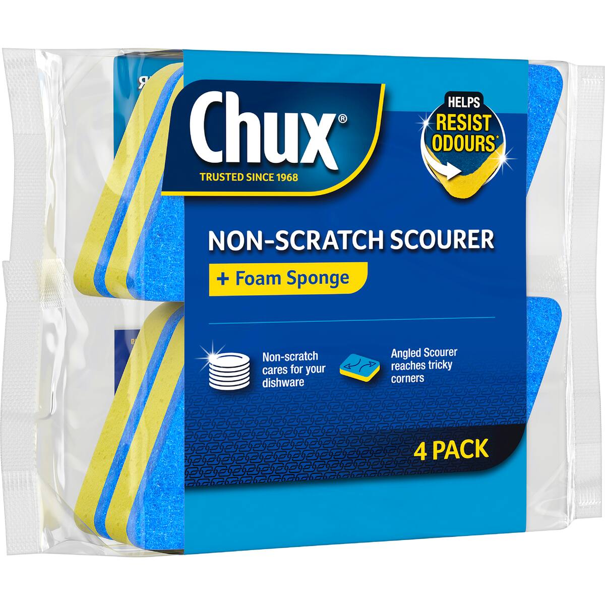 Chux Non Scratch Scourer Scrubs 4 Pack