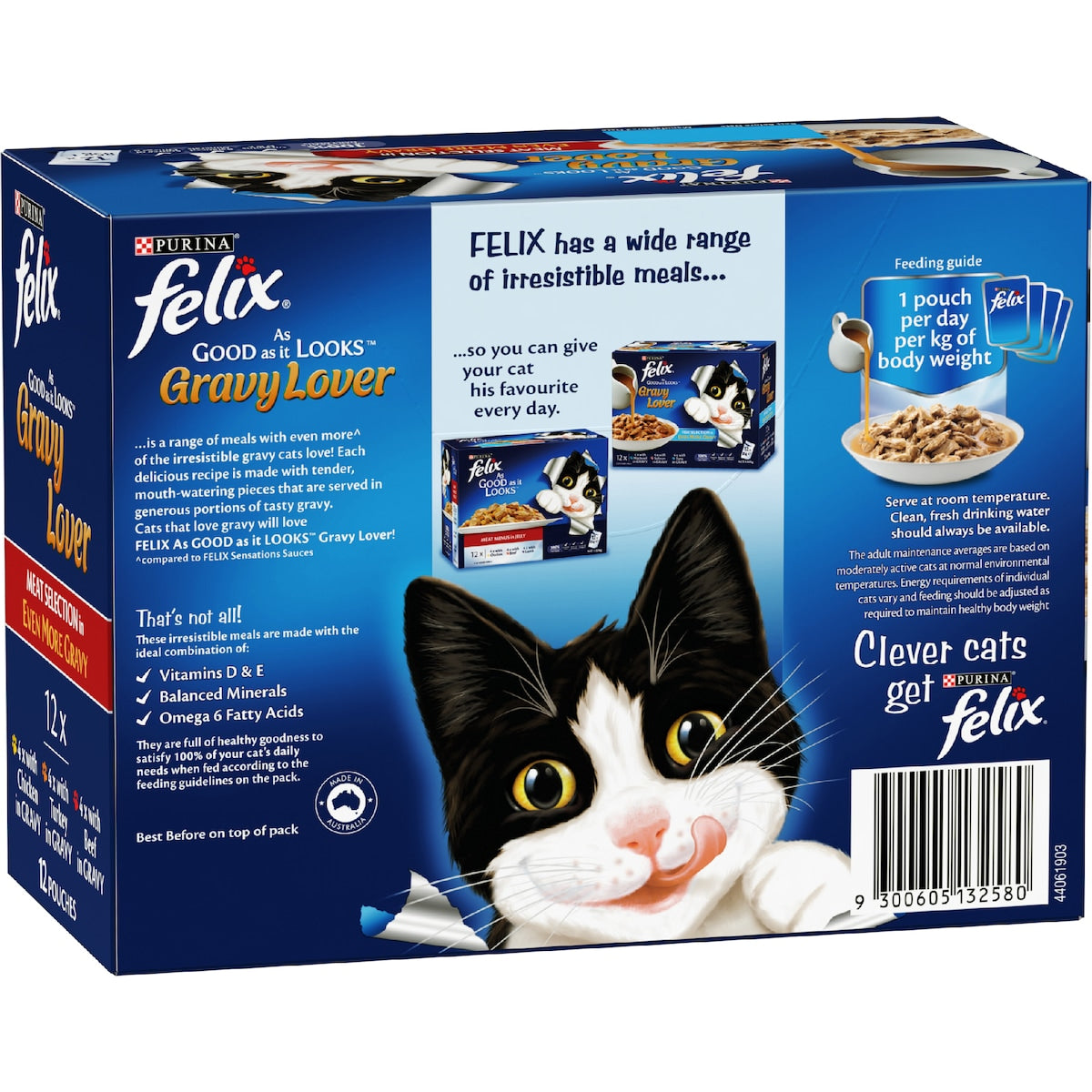 Felix Gravy Lover Meat Selection Wet Cat Food 85g X 12 Pack
