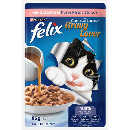 Felix Gravy Lover Fish Selection Wet Cat Food 85g X 12 Pack