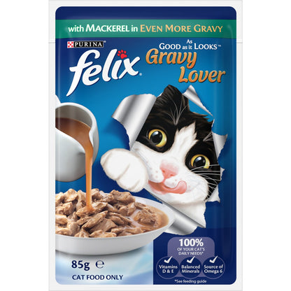 Felix Gravy Lover Fish Selection Cat Food 85g X 12 Pack