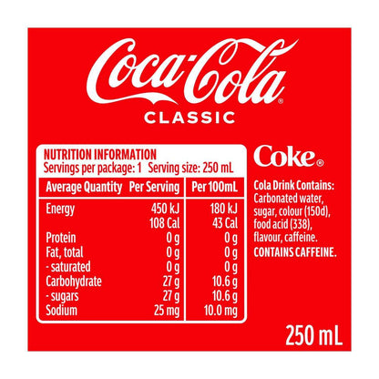 Coca-Cola assic Soft Drink Can - 250mL