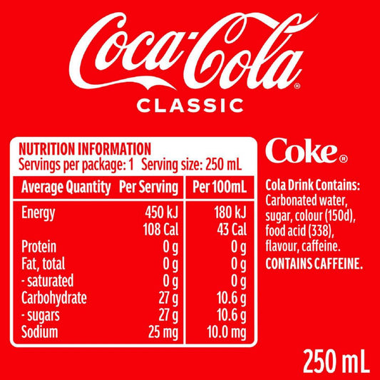 Coca-Cola assic Soft Drink Can - 250mL
