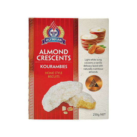 Olympian Almond Crescents Kourambies Greek Biscuits - 250g