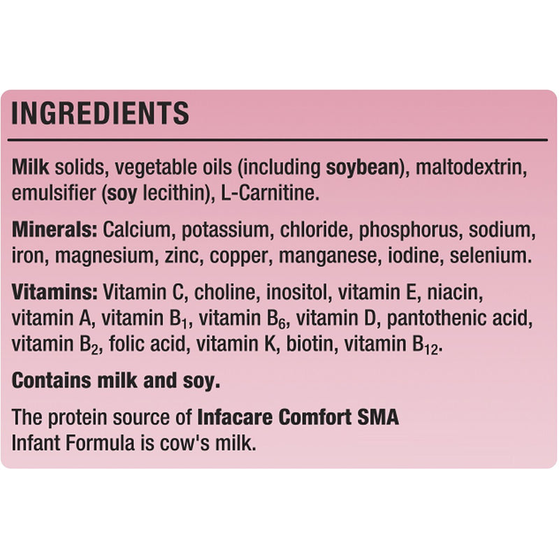 Infacare Comfort From Birth 0-6 Months Infant Formula Stage 1 850g