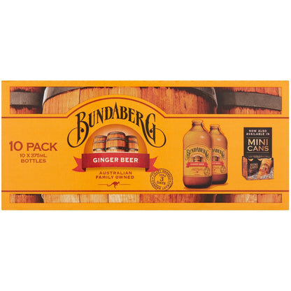Bundaberg Ginger Beer 375ml X 10 Pack