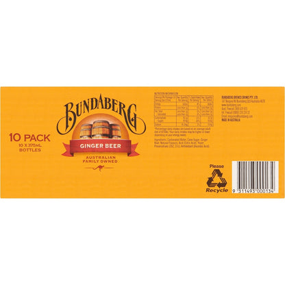 Bundaberg Ginger Beer 375ml X 10 Pack