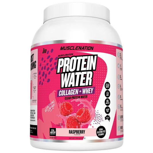 Muscle Nation Protein Water 1.8kg Raspberry Fresh Clear Protein Drink