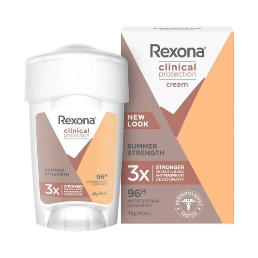 Rexona Women Deodorant 96hr Clinical Cream Summer Strength - 45mL