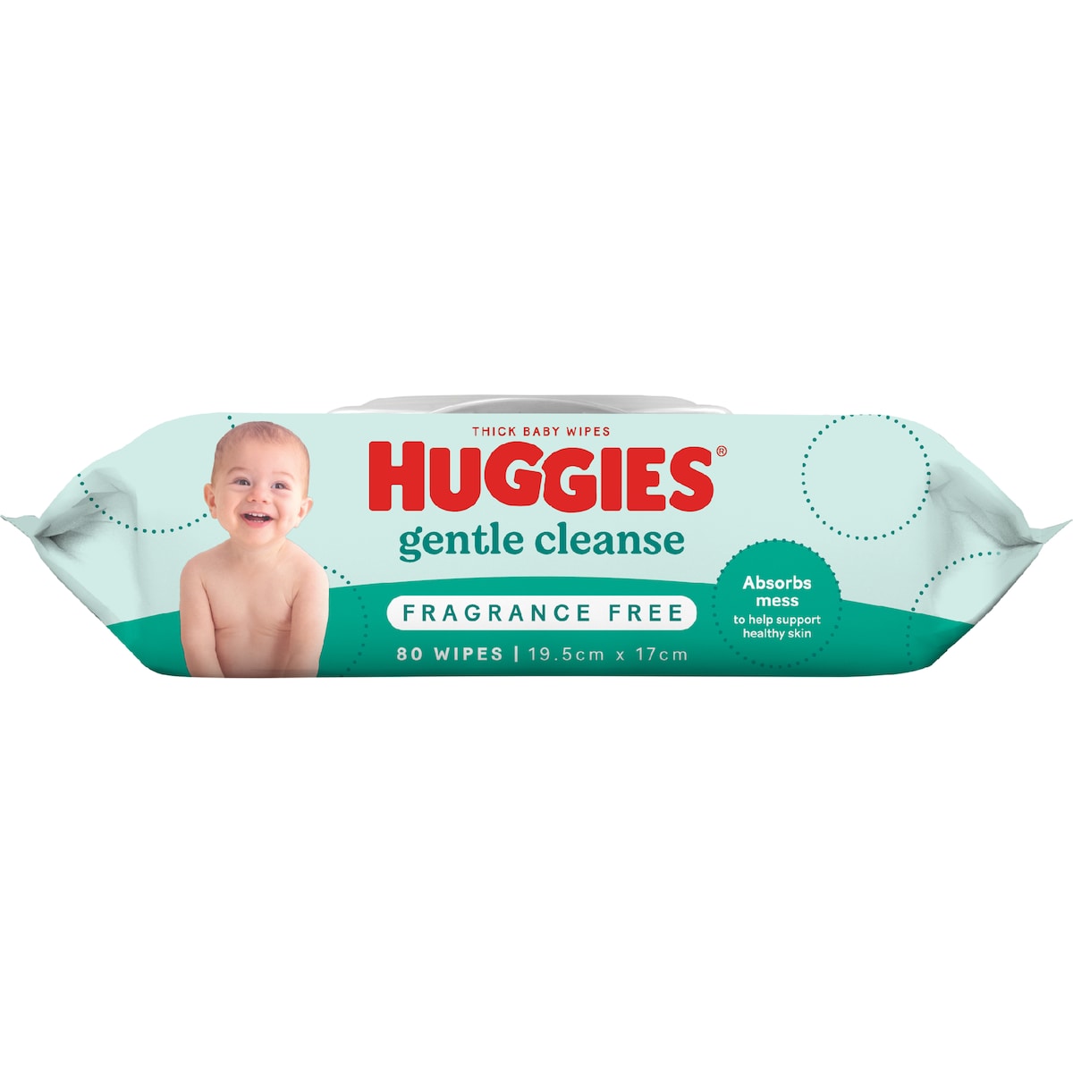 Huggies Glentle Cleanse Baby Wipes Fragrance Free 80 Pack