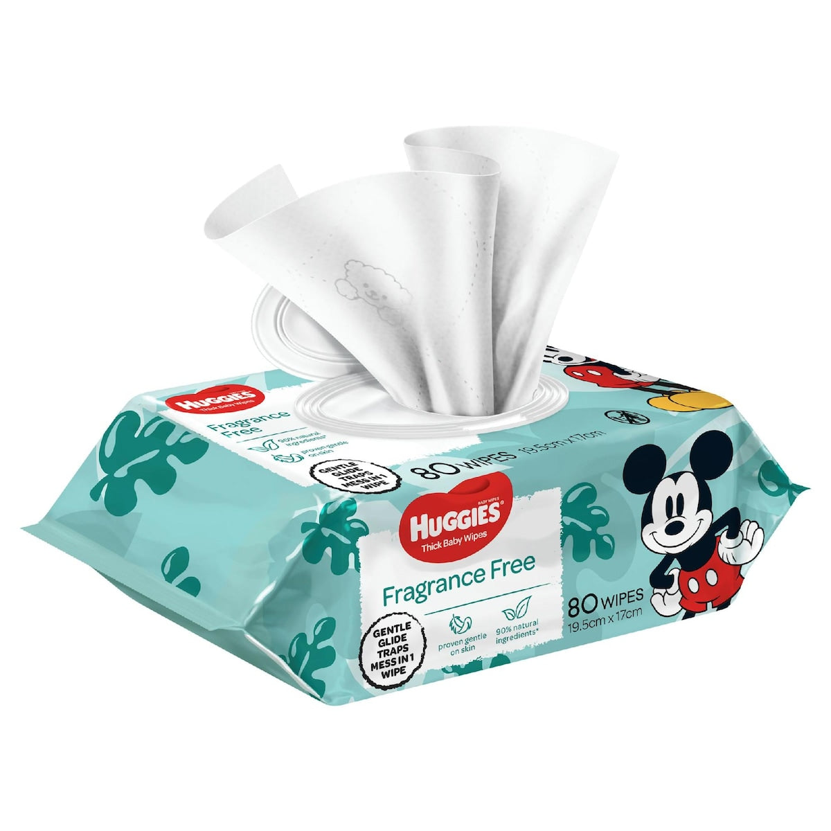 Huggies Glentle Cleanse Baby Wipes Fragrance Free 80 Pack